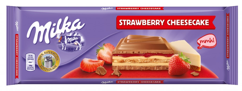 Milka Strawberry Cheesecake Tablet (300g)
