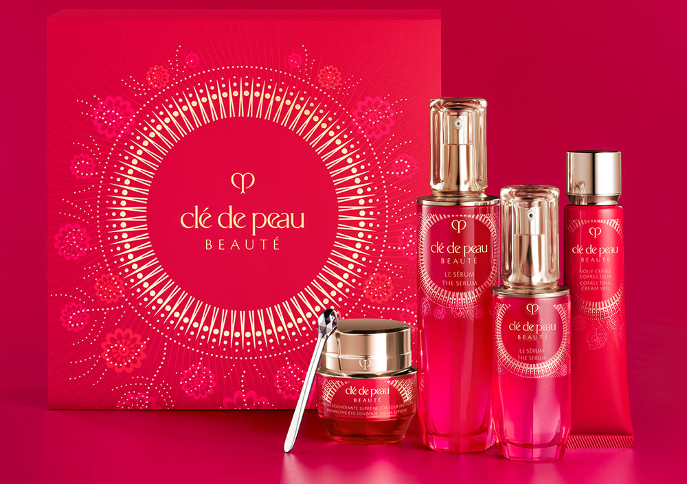 Clé-de-Peau-Beauté-–-Chinese-New-Year-Limited-Edition – TRBusiness The Clé de peau beauté collection comprises The Serum (100ml travel exclusive); Enhancing Eye Contour Cream Supreme (15ml) and the Correcting Cream Veil (37ml). – TRBusiness