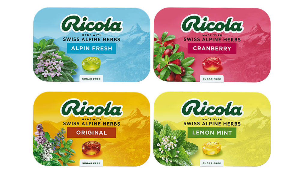 Ricola Assorted Sugarfree 75g Tins