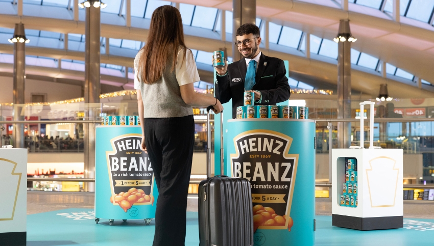 Heinz Beanz Duty Freanz activation Heathrow