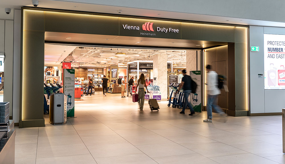 vienna airport duty free cigarettes Umdasch shares details of shopfit of Heinemann's expanded duty free store  VIE