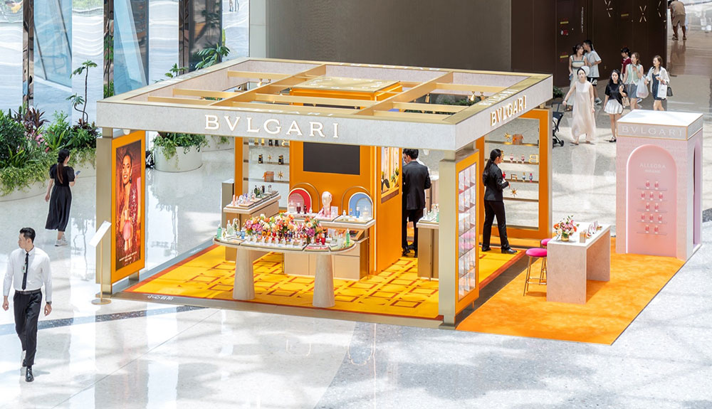 Bulgari pop up at cdf Sanya International Duty Free Shopping Complex