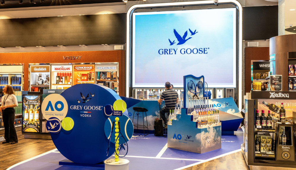 Grey Goose taps Australian Open to drive travel retail activation