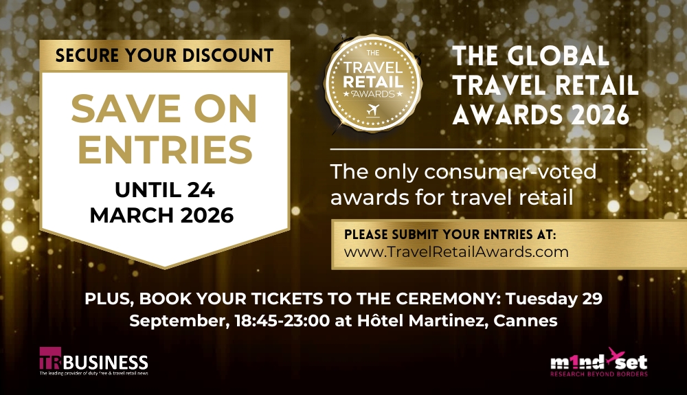 Only two weeks left to save on entries to the Travel Retail Awards